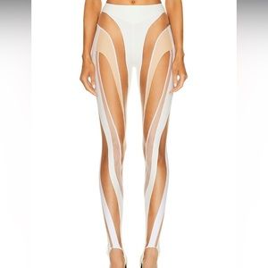MUGLER Sheer Spiral Legging